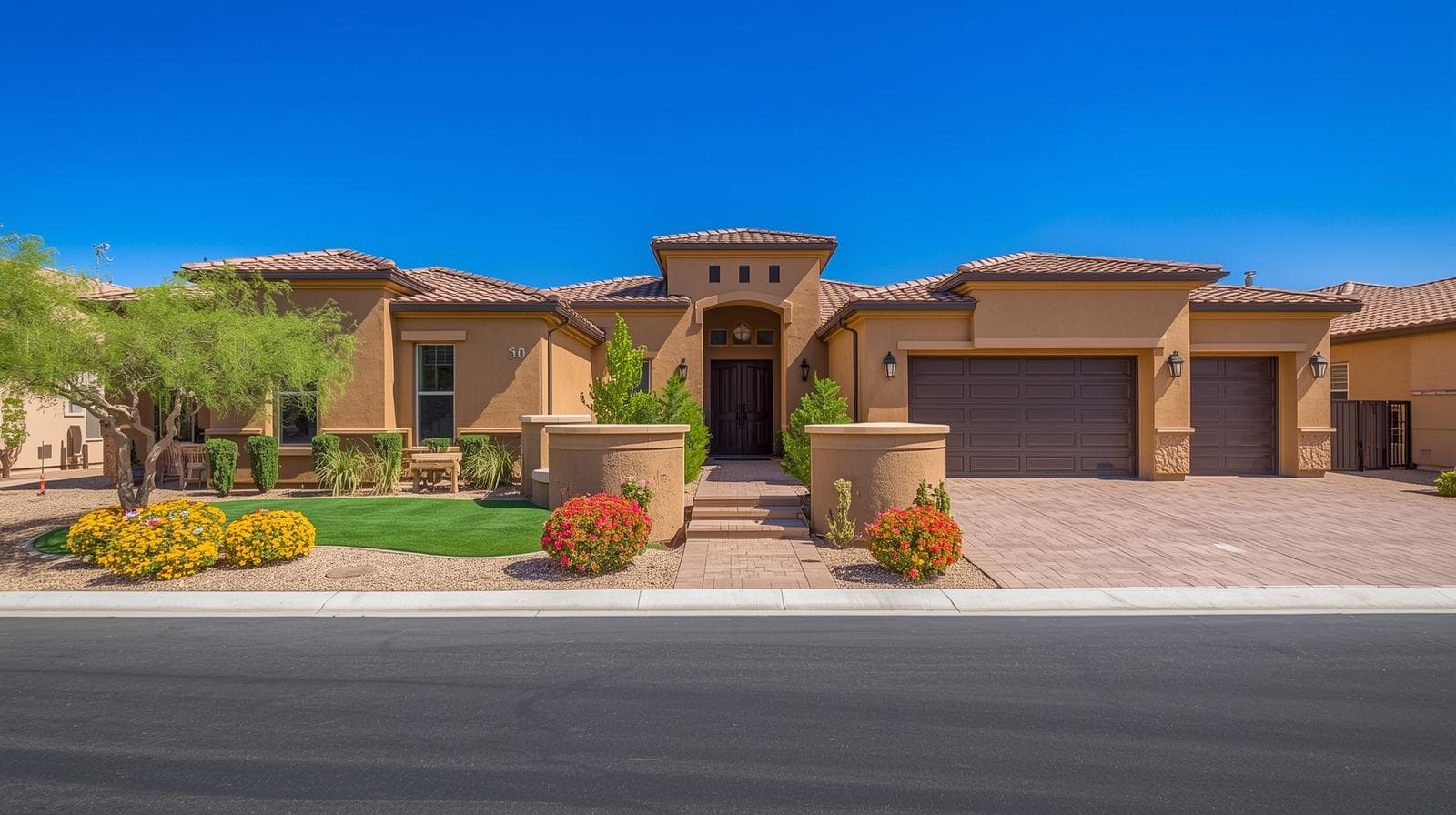 Gated Craig Ranch home exterior in North Las Vegas